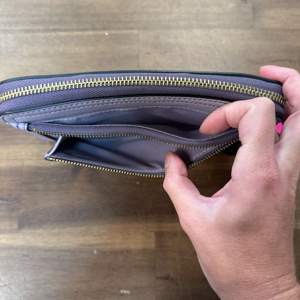 Fossil Purple Leather Wallet
