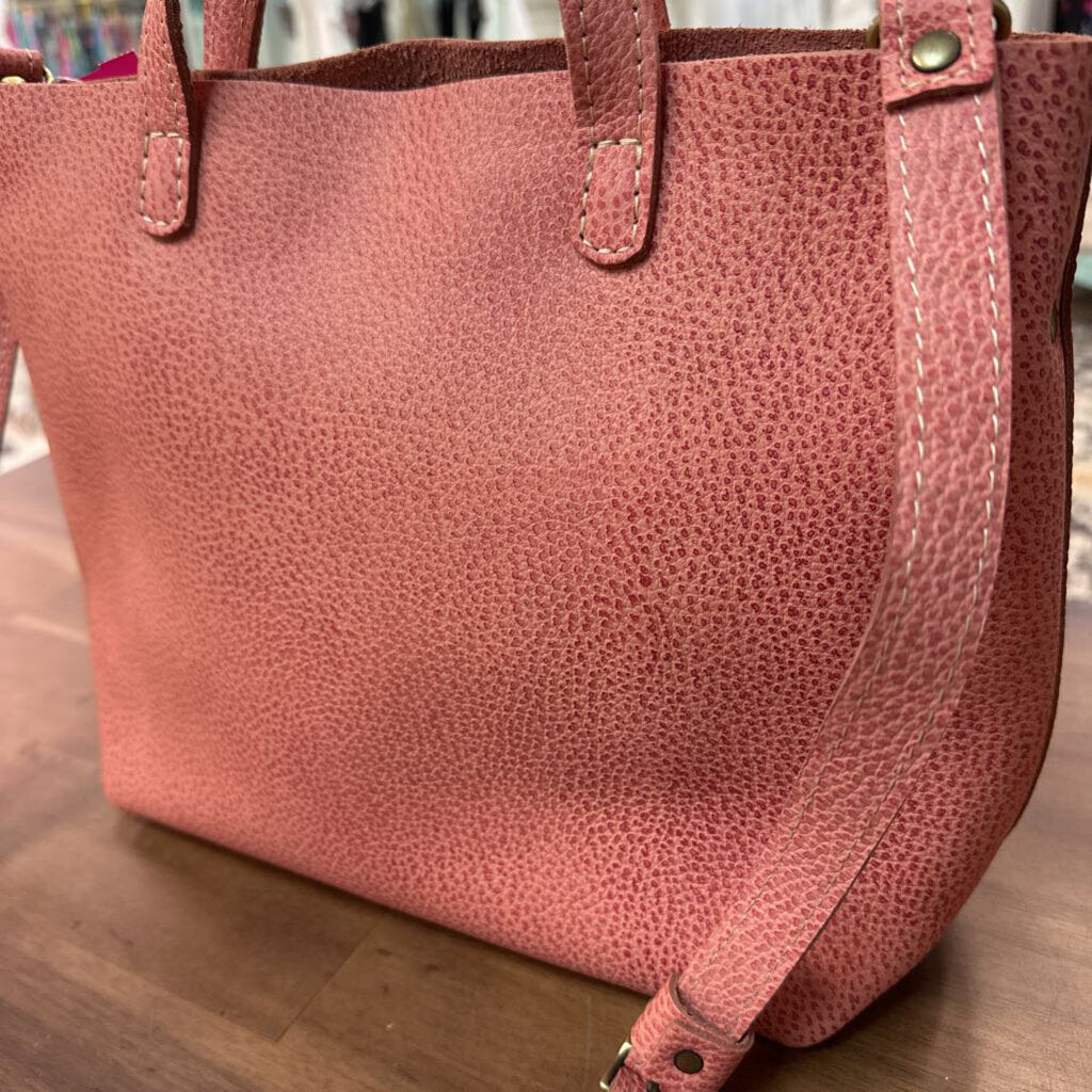 Portland Leather Good Pink Textured Leather Purse