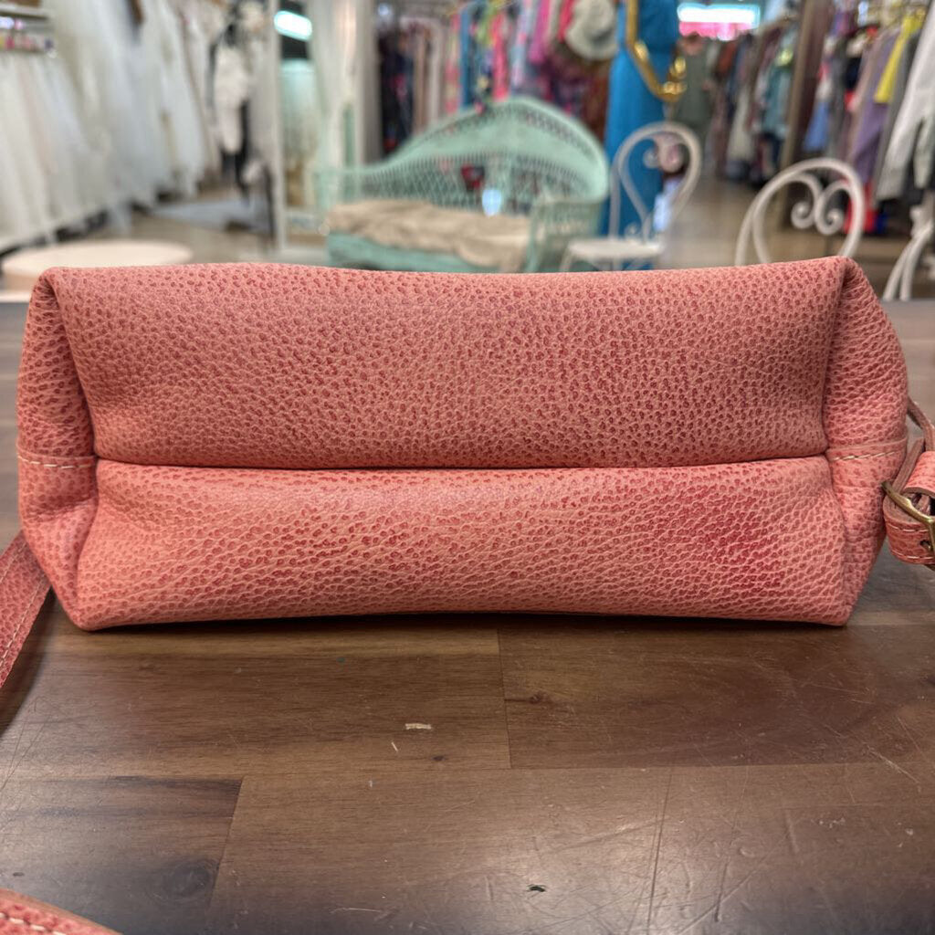 Portland Leather Good Pink Textured Leather Purse