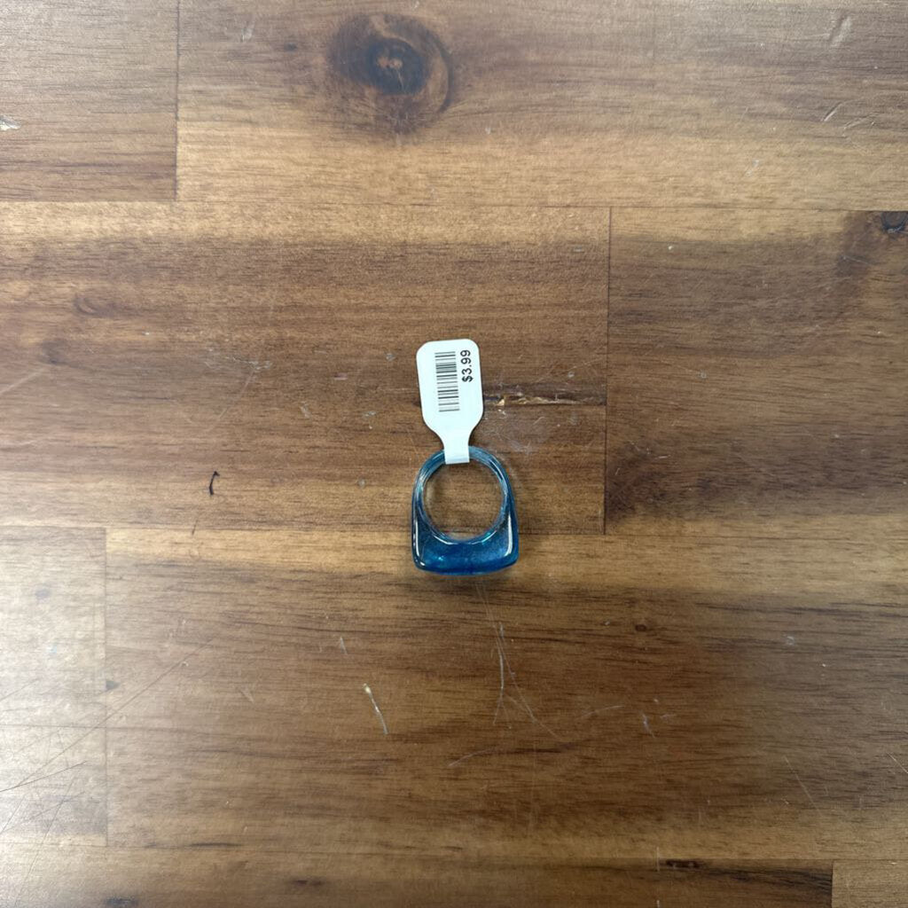 Blue Stone Rectangle Ring
