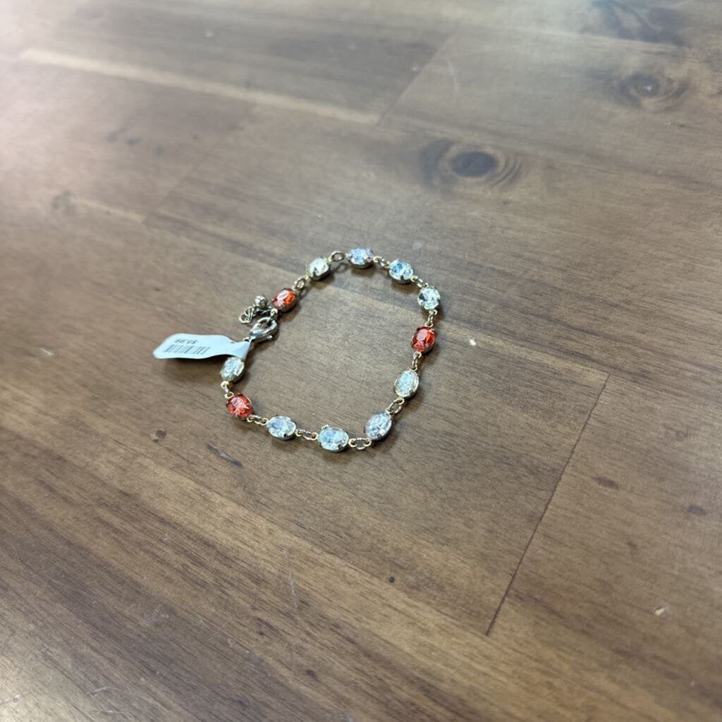 Clear/ Red Stone Bracelet