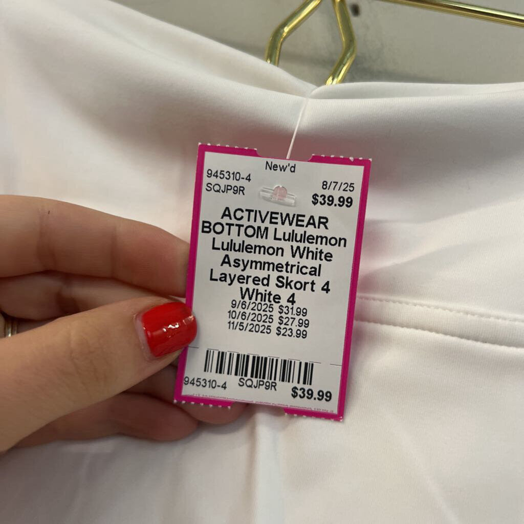 Lululemon White Asymmetrical Layered Skort 4