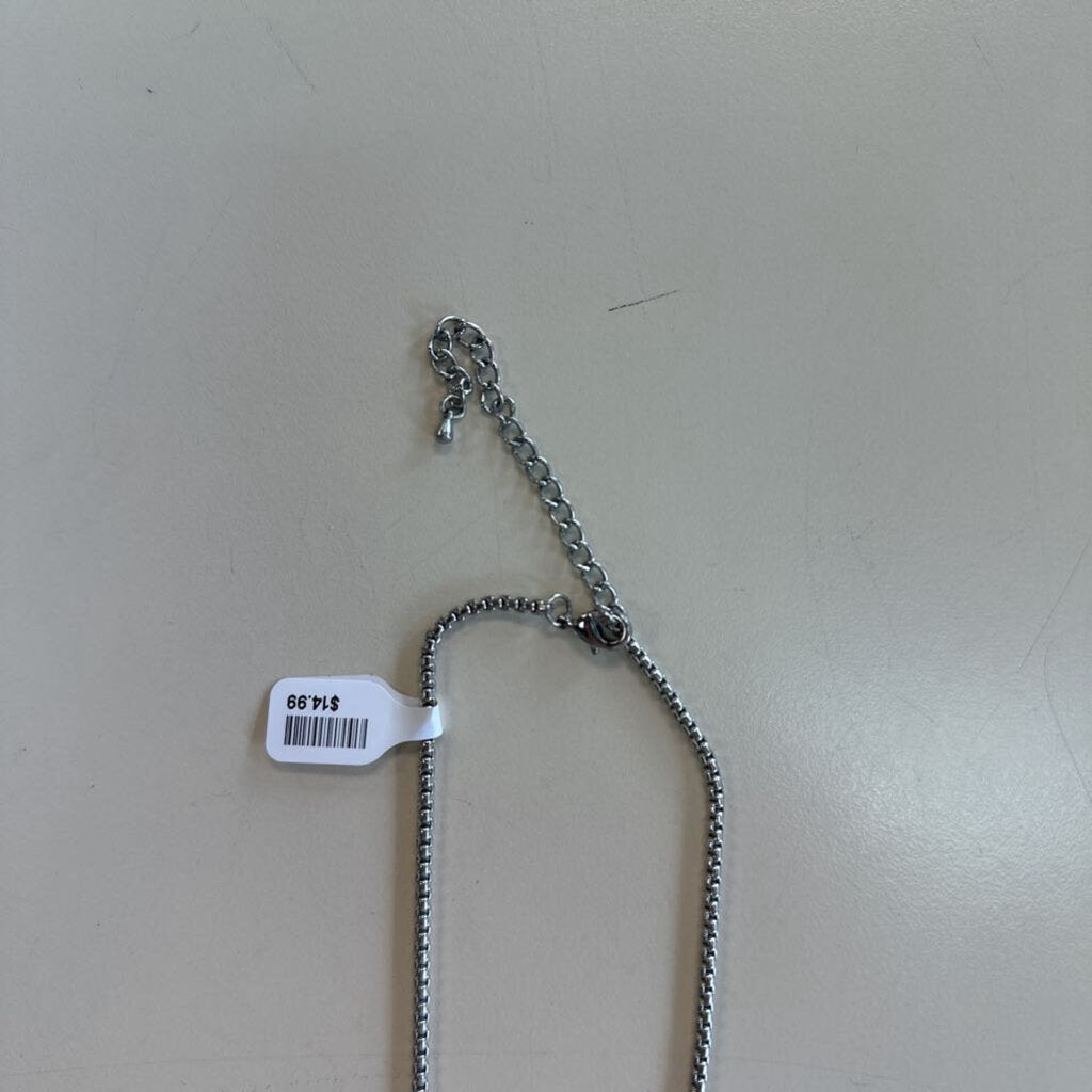 Silver Key Pendant Necklace