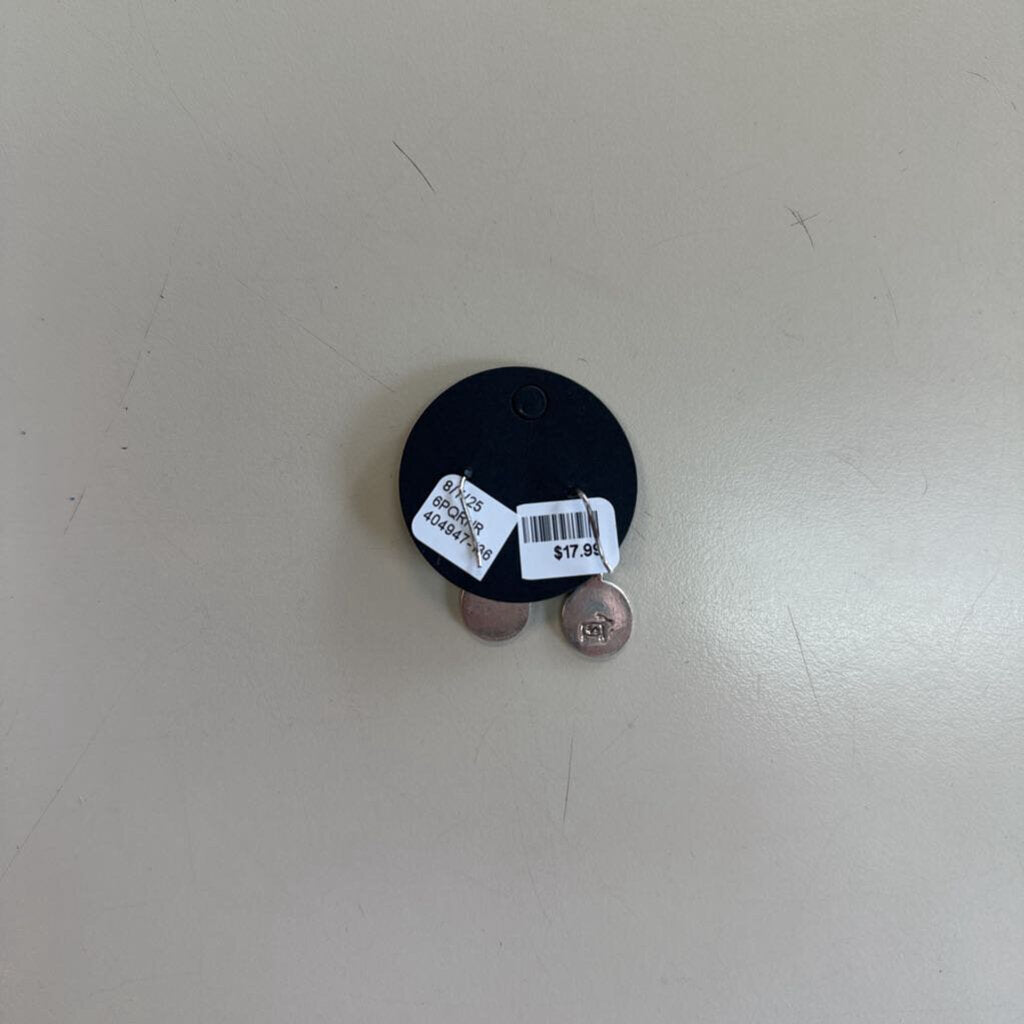 Silver Bear Paw Print Earrings