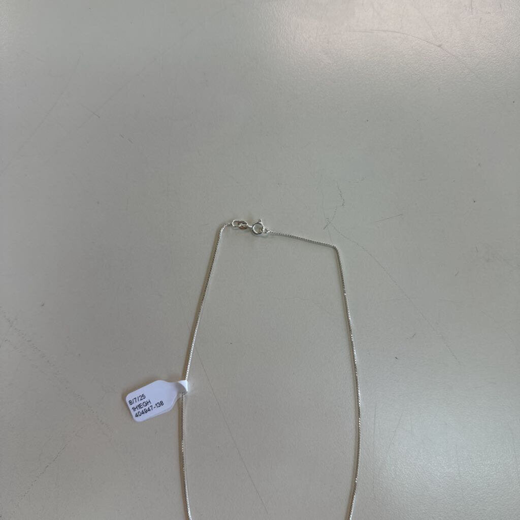 Silver Swirl Rectangle Pendant Necklace