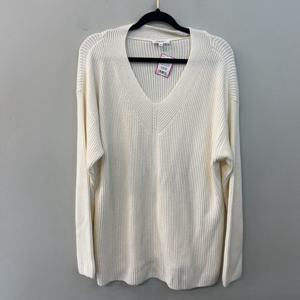 Haven Cream Knit Long Sleeve Sweater Top Extra Large