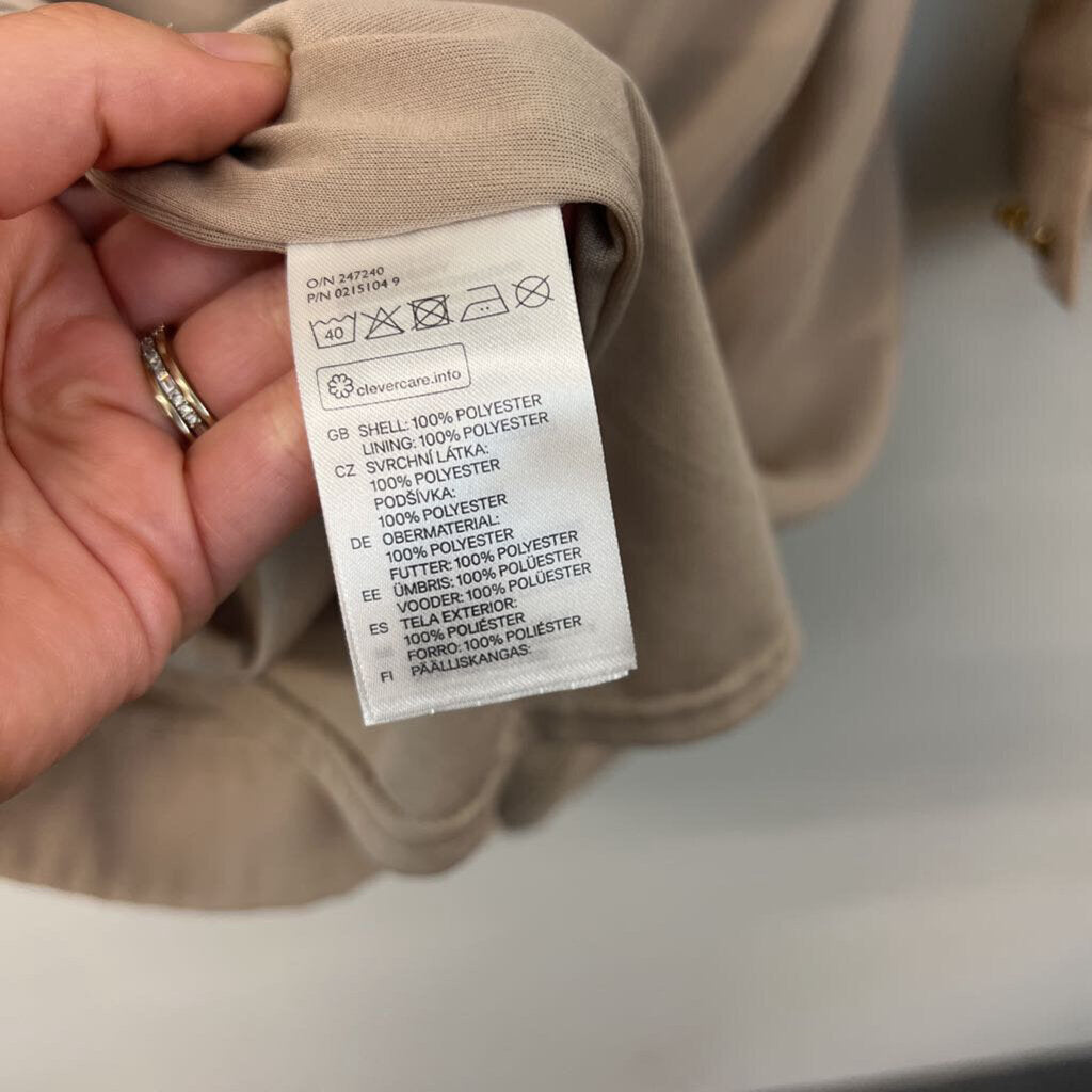 H&M Light Brown Long Sleeve Tie Waist Dress 6