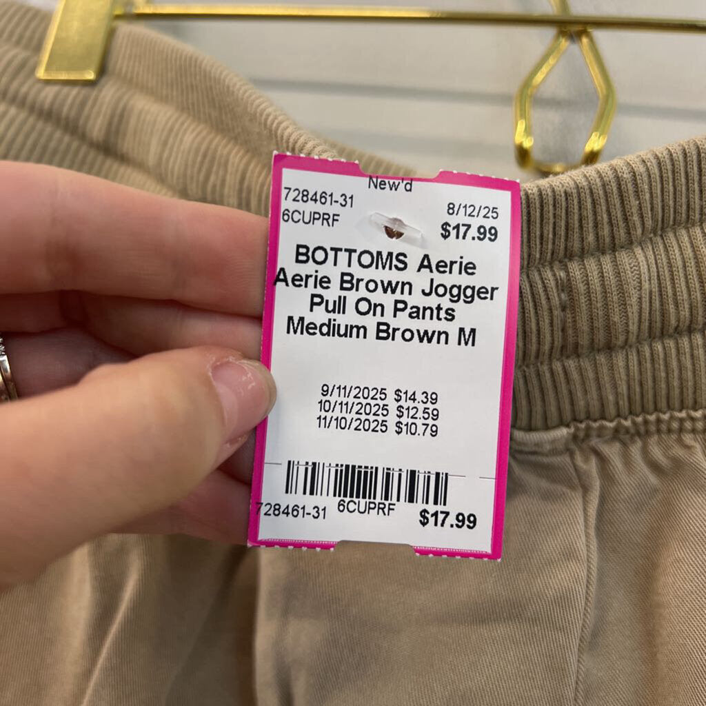 Aerie Brown Jogger Pull On Pants Medium