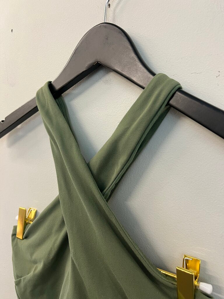 Lululemon Green Cross Front Sports Bra 6