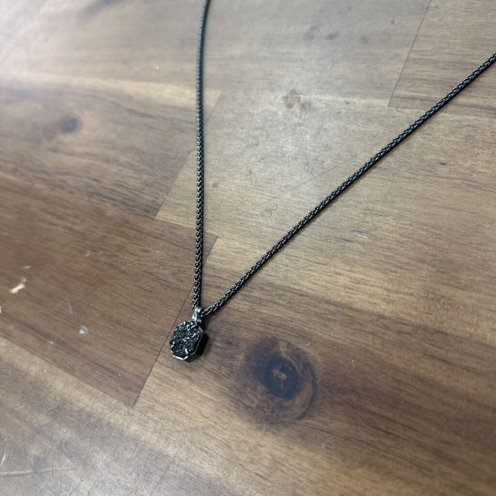 Kendra Scott Oliver Gun Metal Long Necklace
