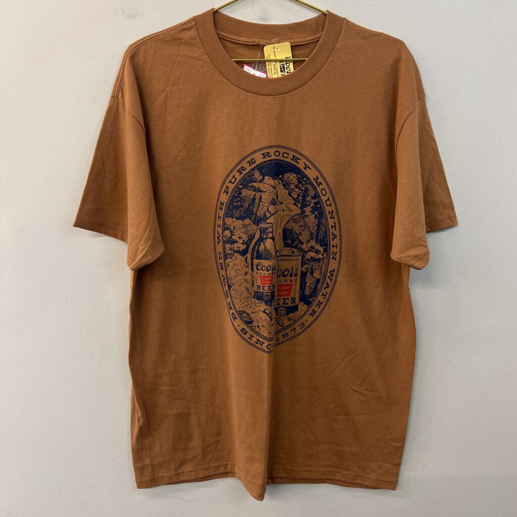 Tee Luv Brown Coors Short Sleeve Graphic Tee Large
