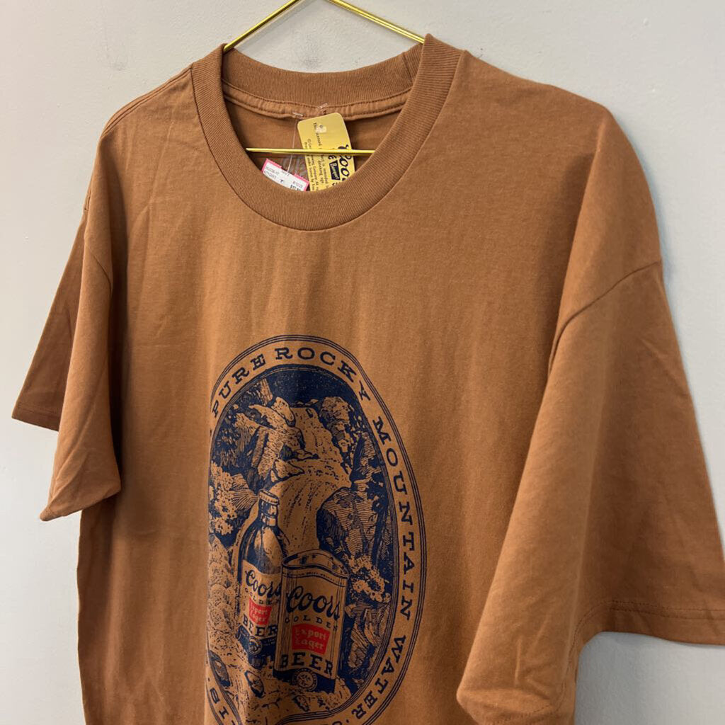 Tee Luv Brown Coors Short Sleeve Graphic Tee Large