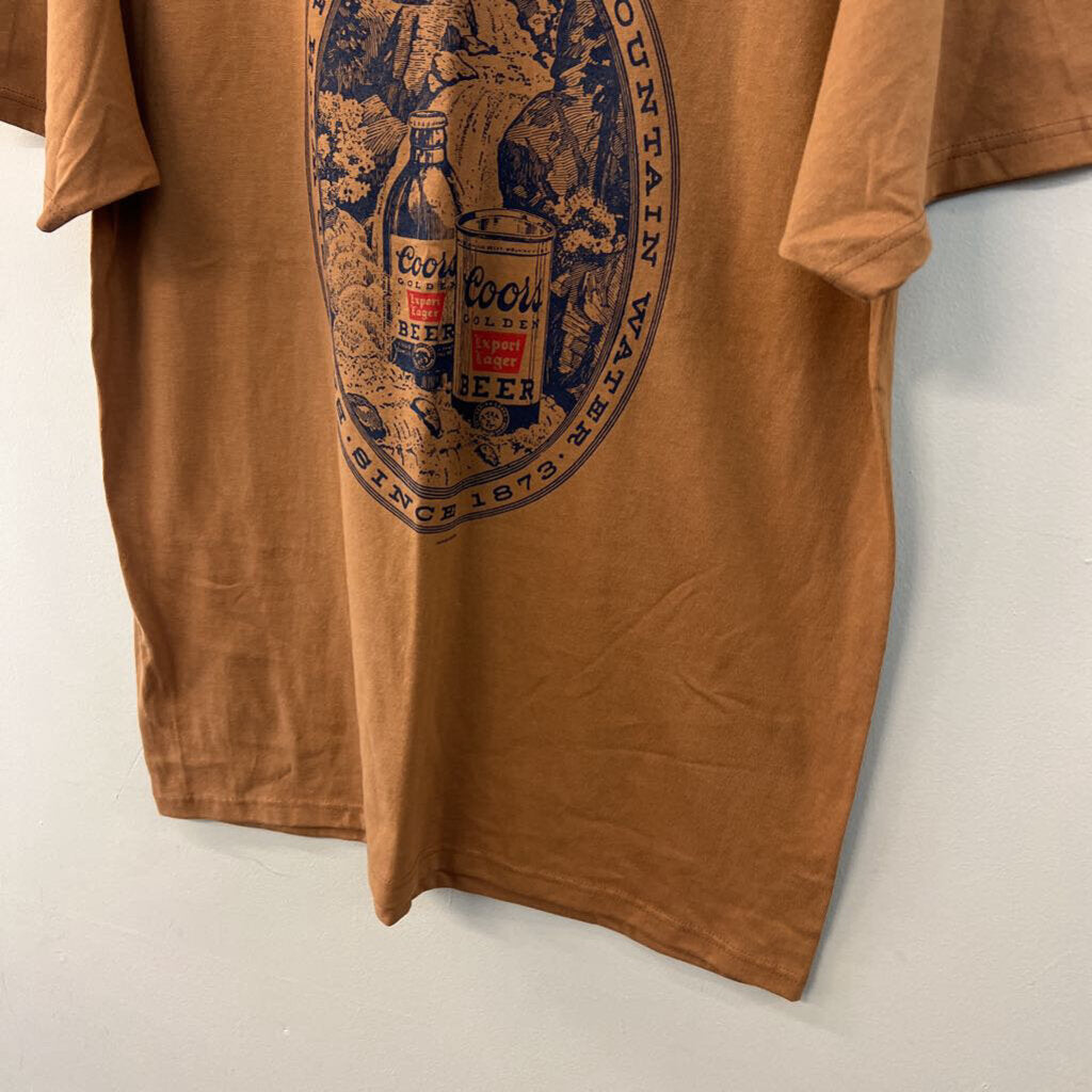 Tee Luv Brown Coors Short Sleeve Graphic Tee Large