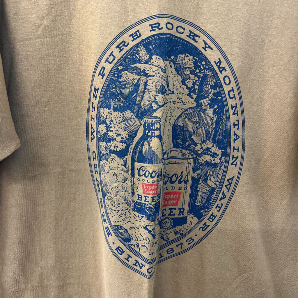 Tee Luv Brown Coors Short Sleeve Graphic Tee Large