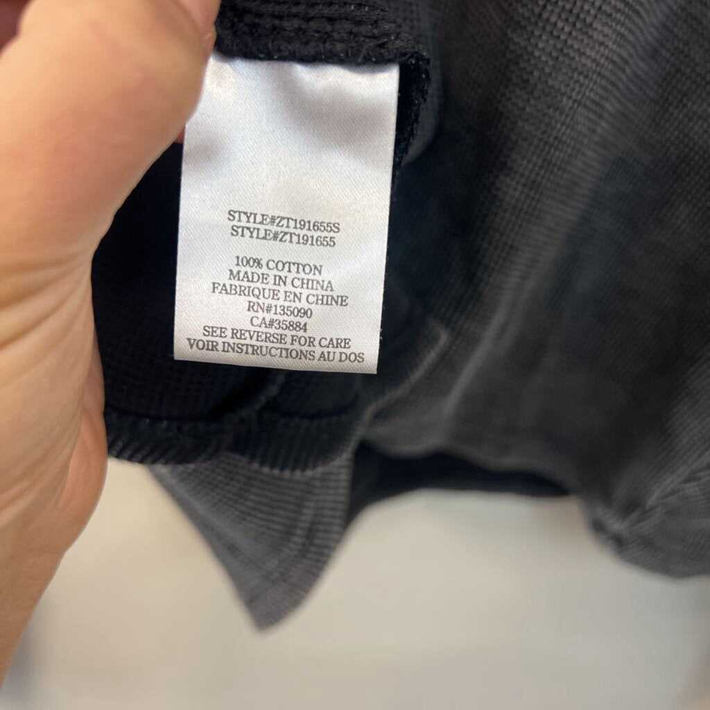 Z Supply Black/ Grey Textured Long Sleeve Top Large