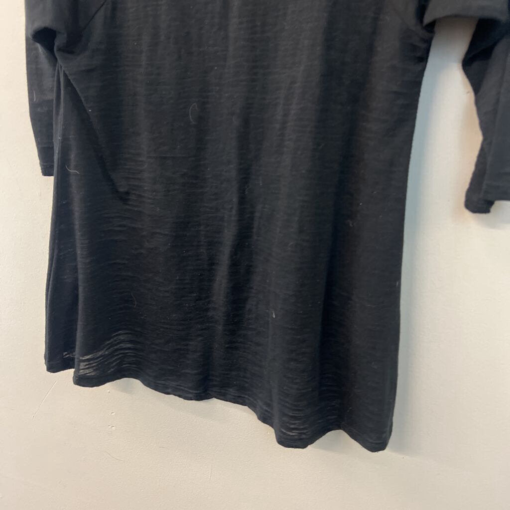 Nation Black V Neck Long Sleeve Top Extra Small
