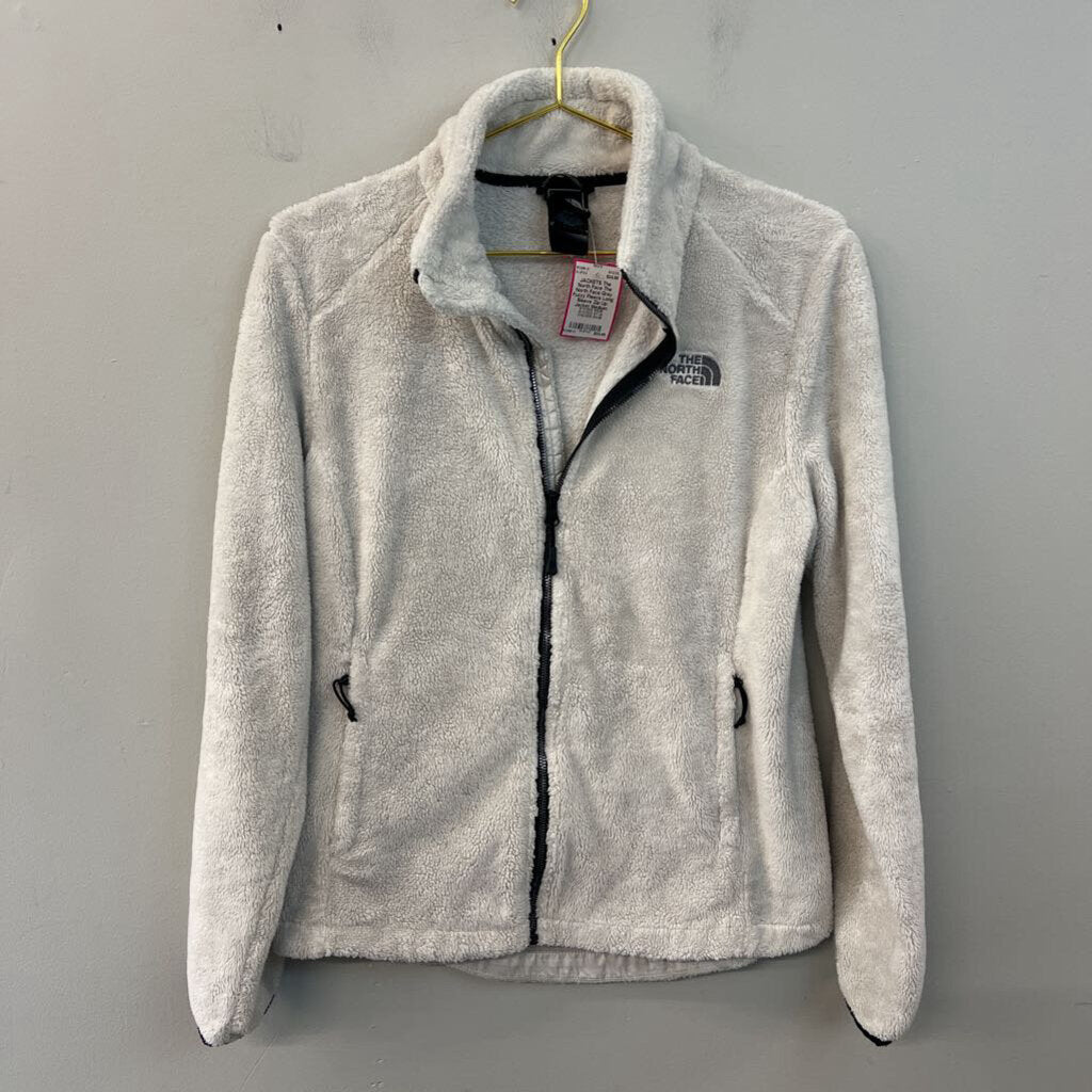 The North Face Grey Fuzzy Fleece Long Sleeve Zip Up Jacket Medium