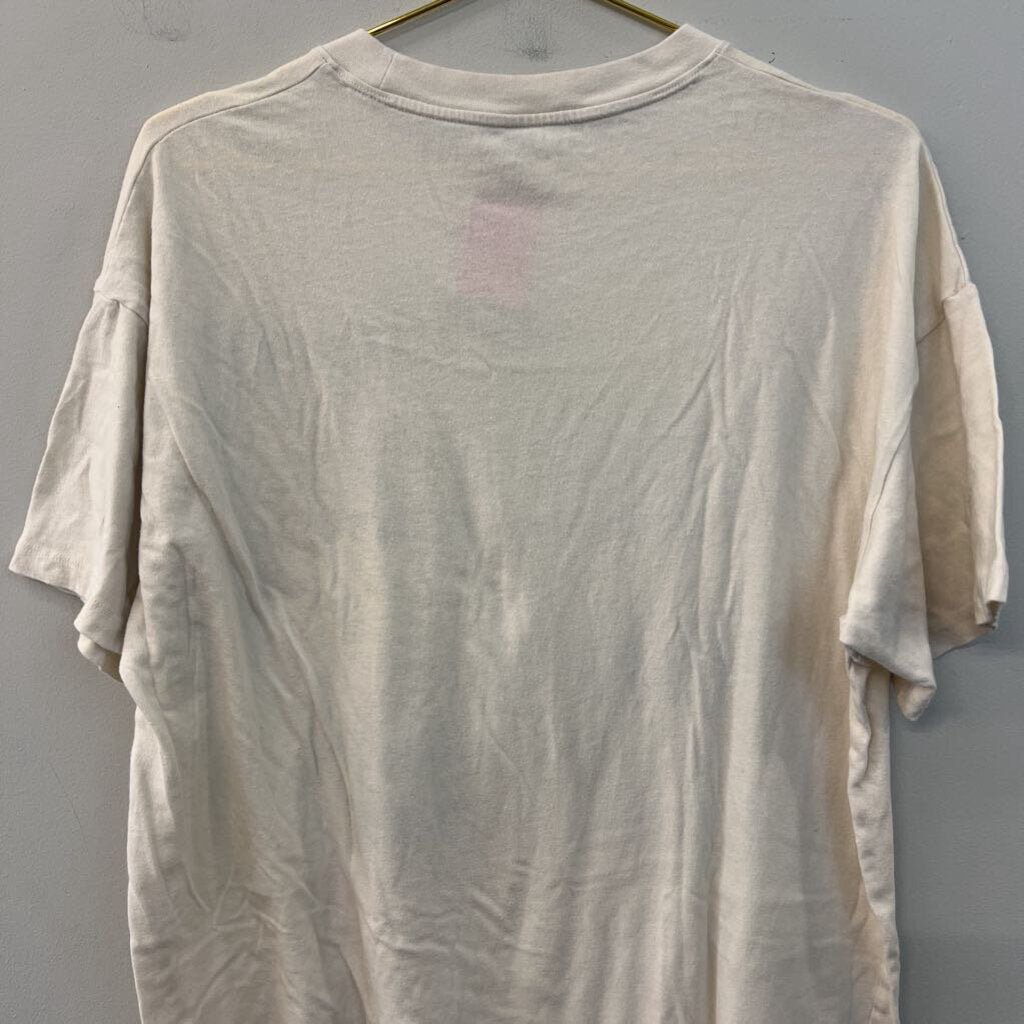 American Eagle Beige Drive In Movie Short Sleeve Graphic Tee Medium