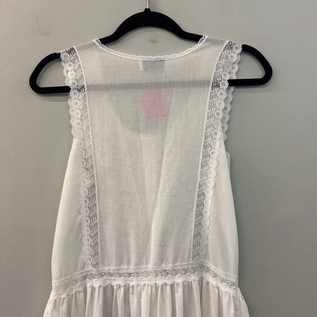 Willow Creek White Eyelet Lace Top Midi Dress Medium