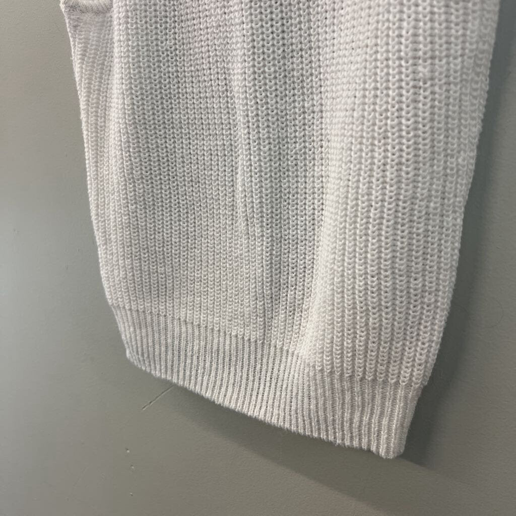 Ohi White Knit Cropped Tank Top Large