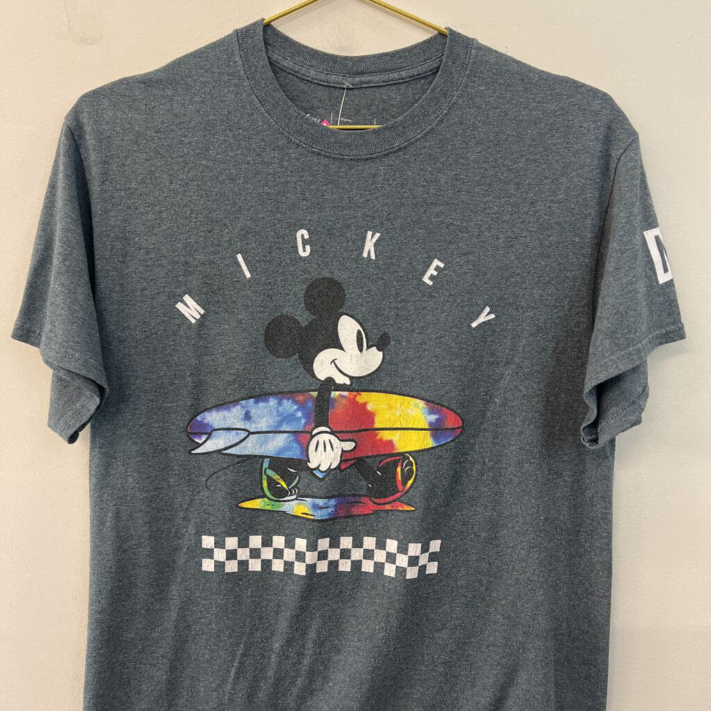 Grey/ Multi Surfboard Mickey Short Sleeve Graphic Tee Medium