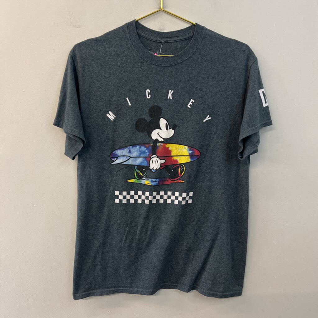 Grey/ Multi Surfboard Mickey Short Sleeve Graphic Tee Medium