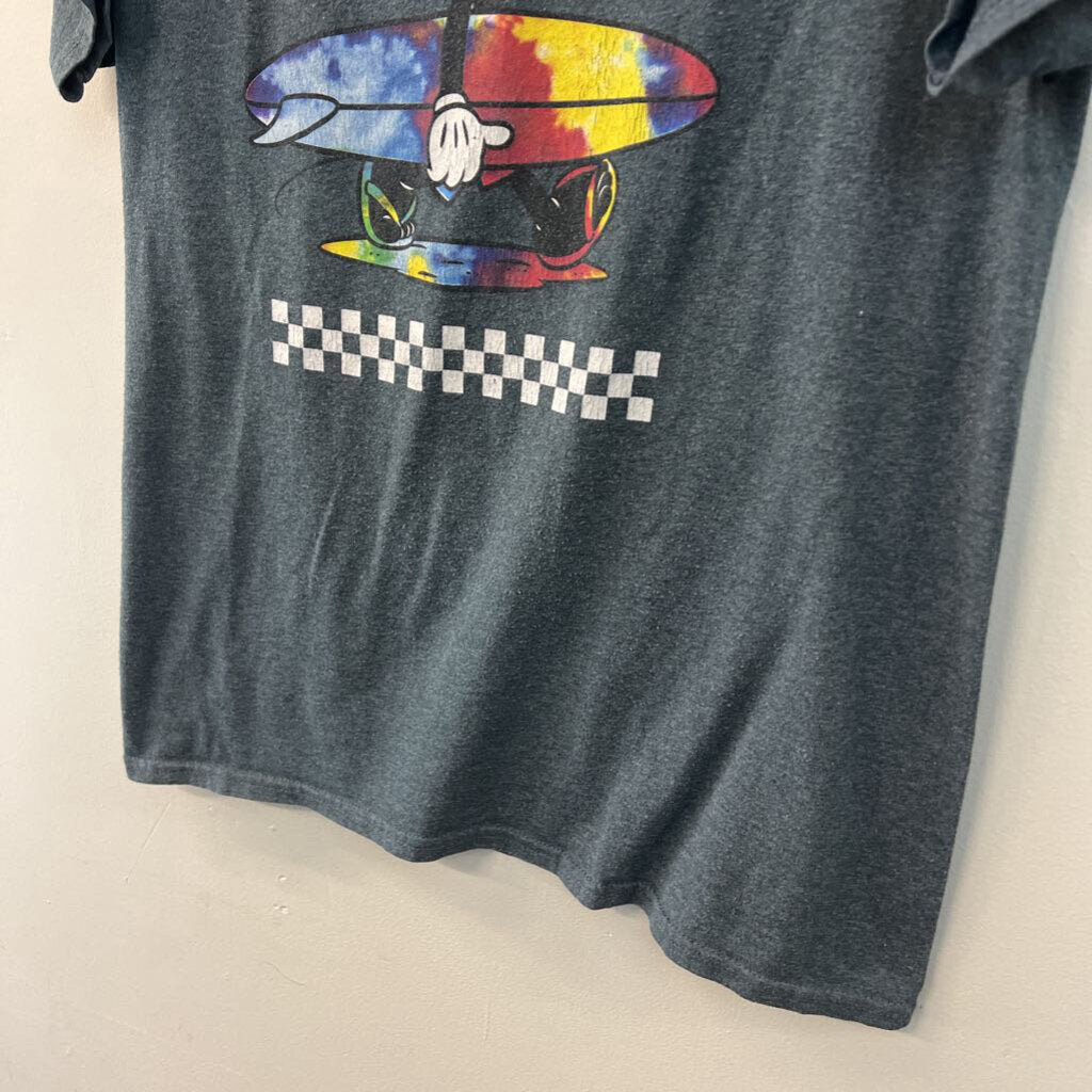 Grey/ Multi Surfboard Mickey Short Sleeve Graphic Tee Medium
