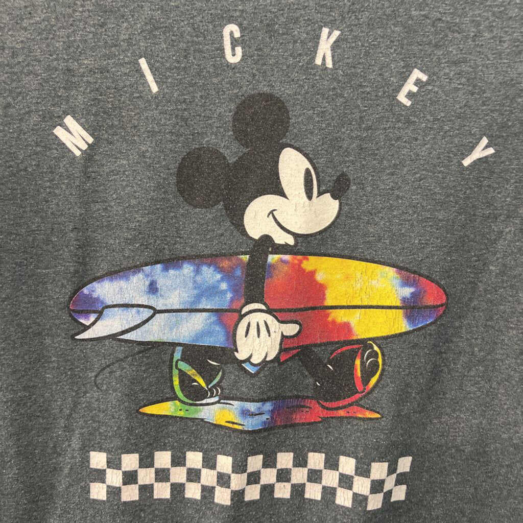 Grey/ Multi Surfboard Mickey Short Sleeve Graphic Tee Medium