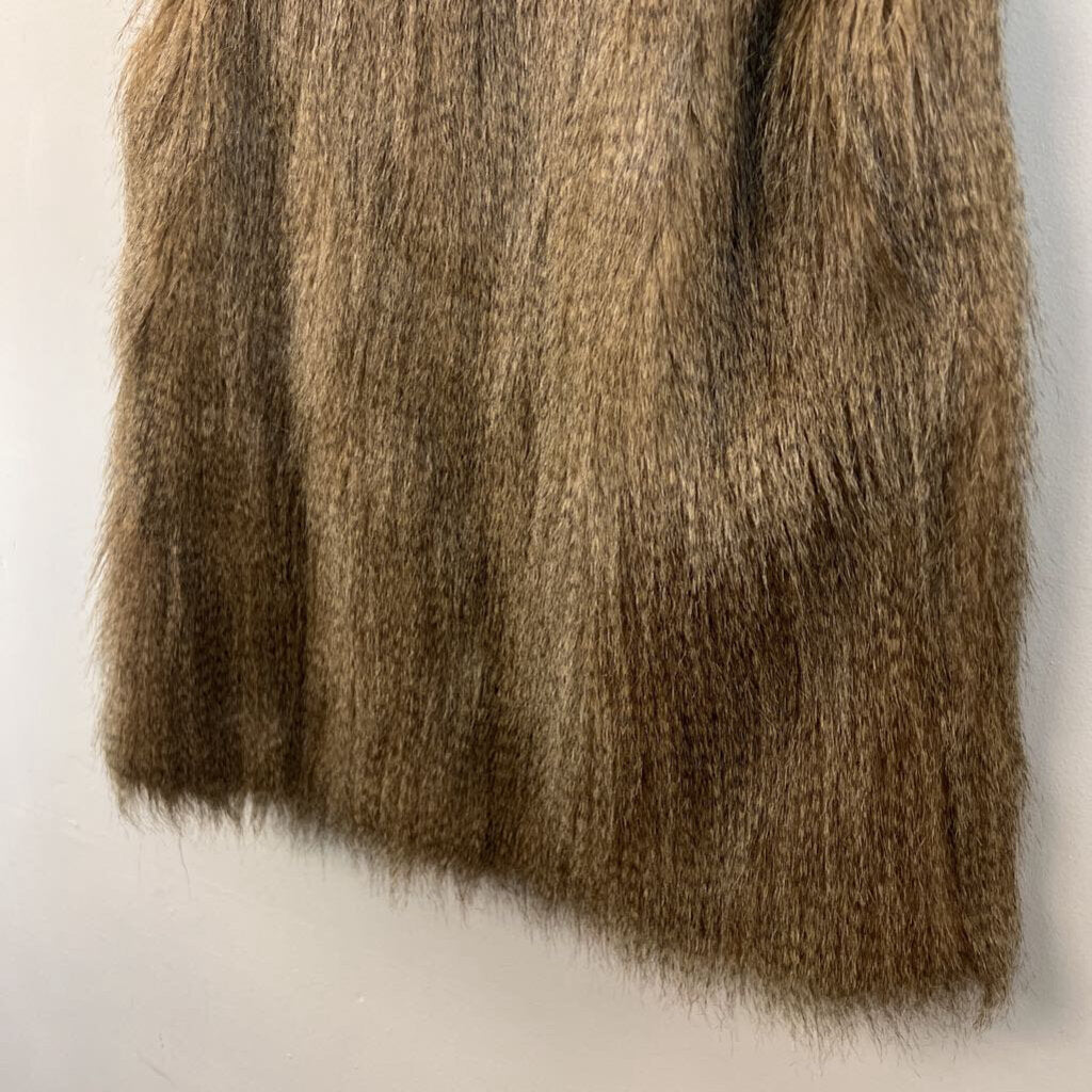 Black Swan Brown Faux Fur Vest Large