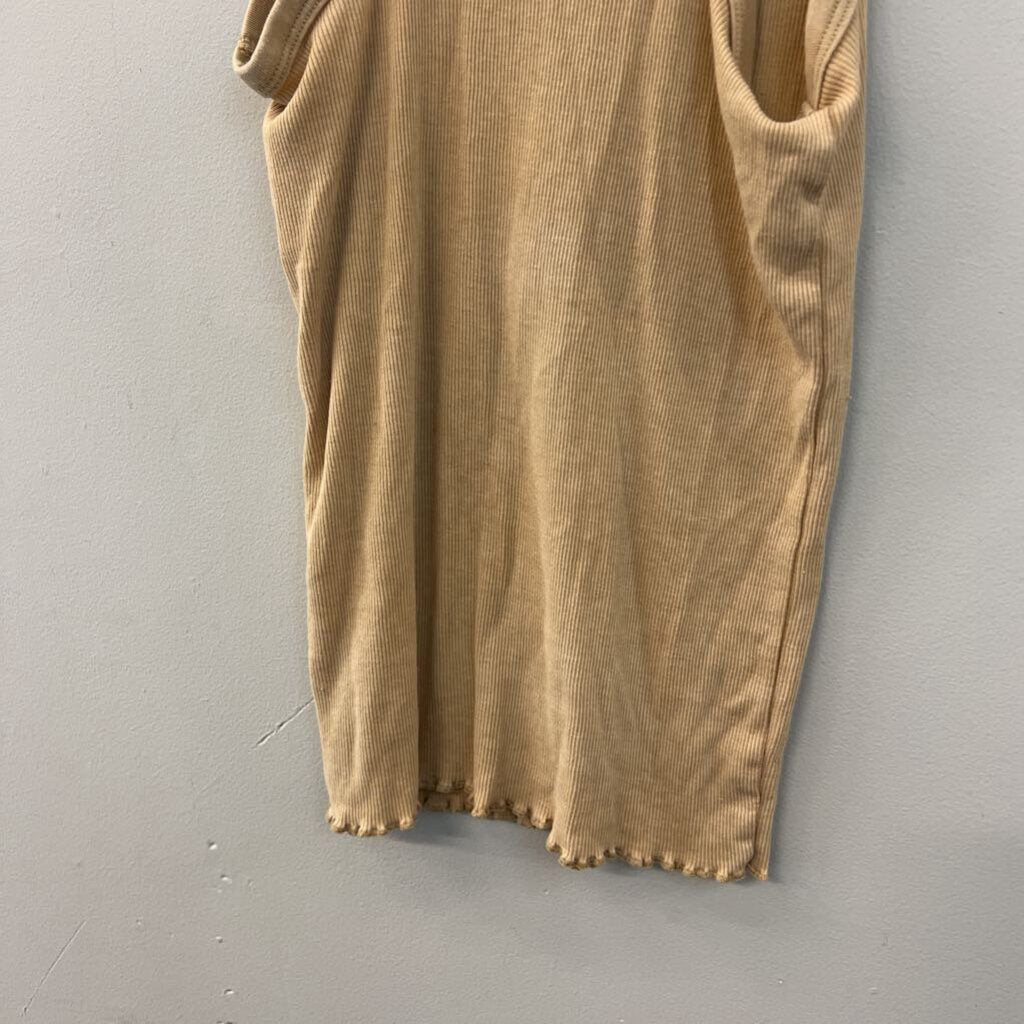 Aerie Brown Ribbed Henley Tank Top Small