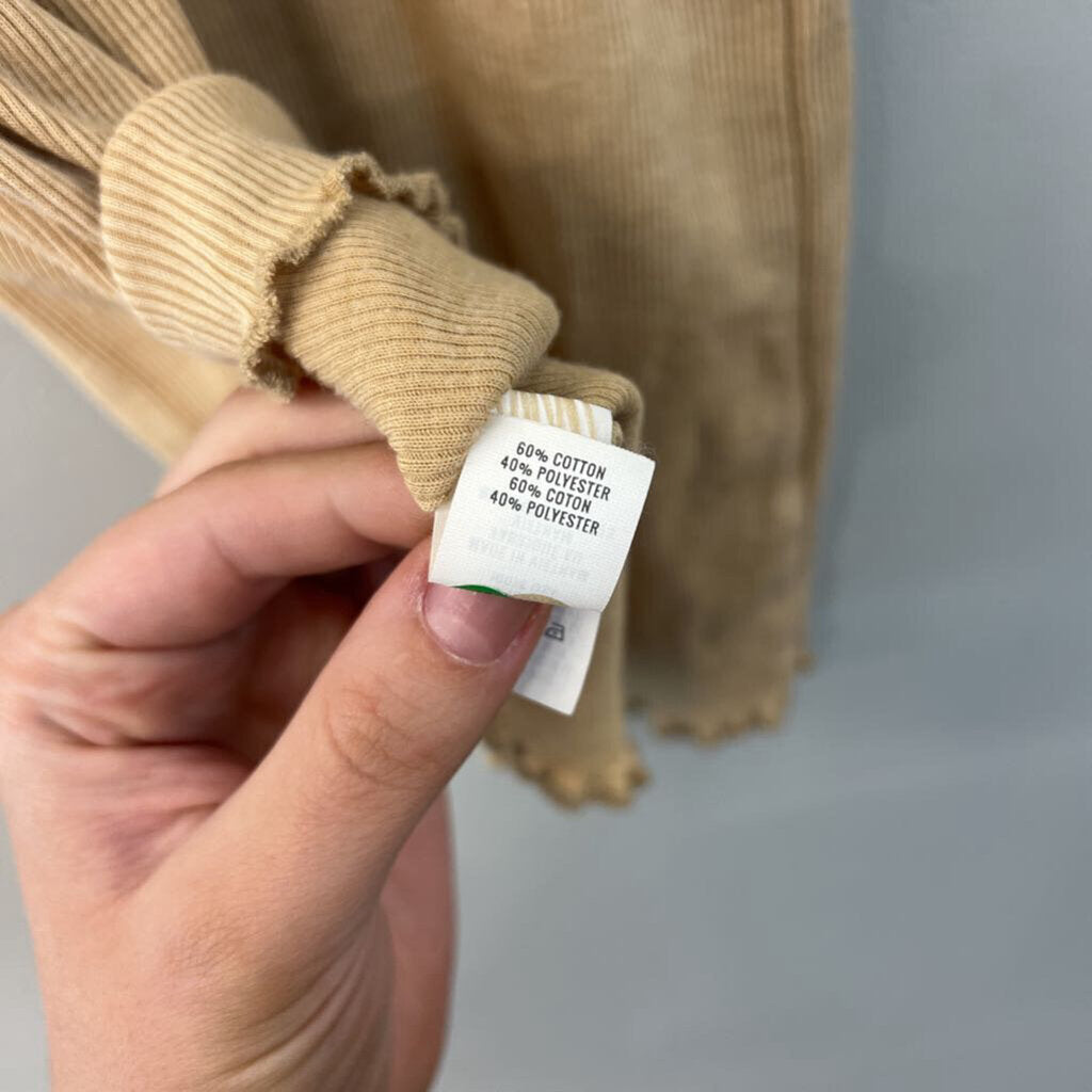 Aerie Brown Ribbed Henley Tank Top Small