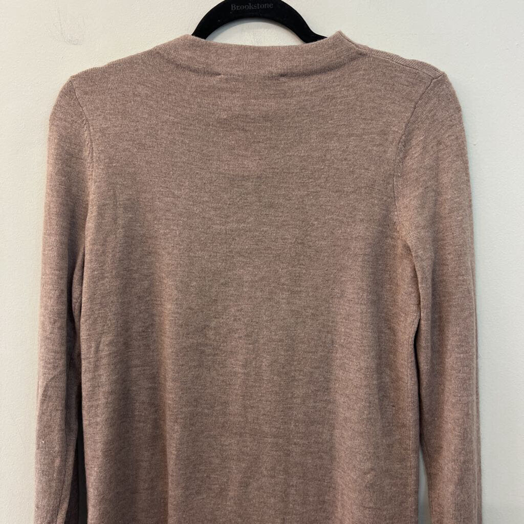 Loft Brown Knit Long Sleeve Top Small