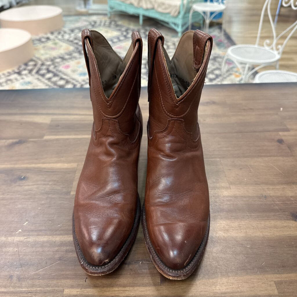 Tecovas Dark Brown Leather The Penny Ankle Boots 7