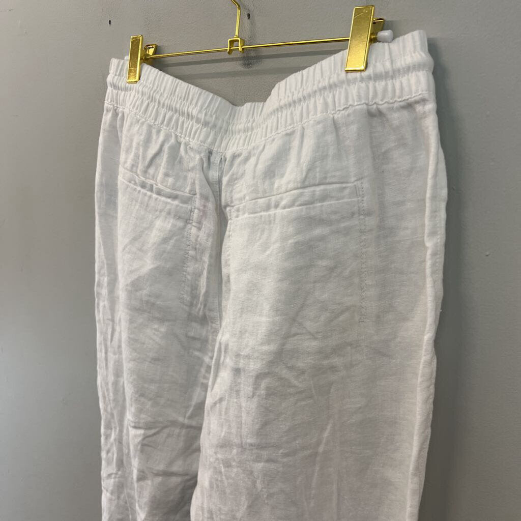 Athleta White Retreat Linen Pant 10 Petite