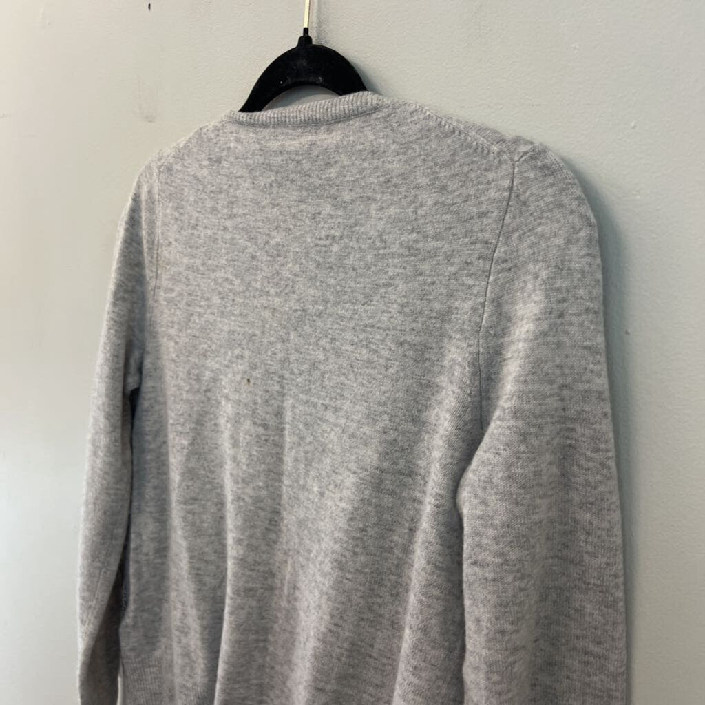 J Crew Grey/ Silver Sequin Long Sleeve Cardigan Sweater Small