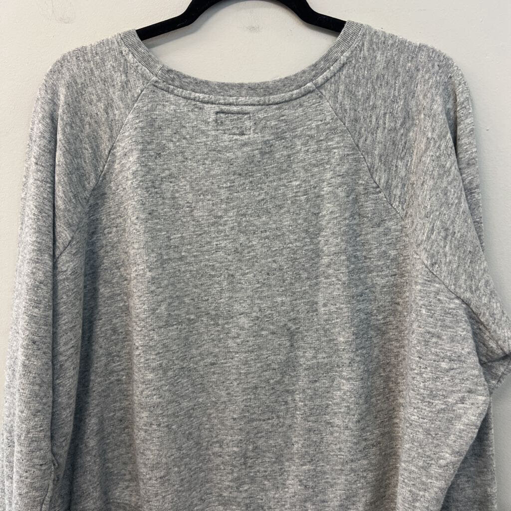 J Crew Grey Long Sleeve Pullover Top Extra Large