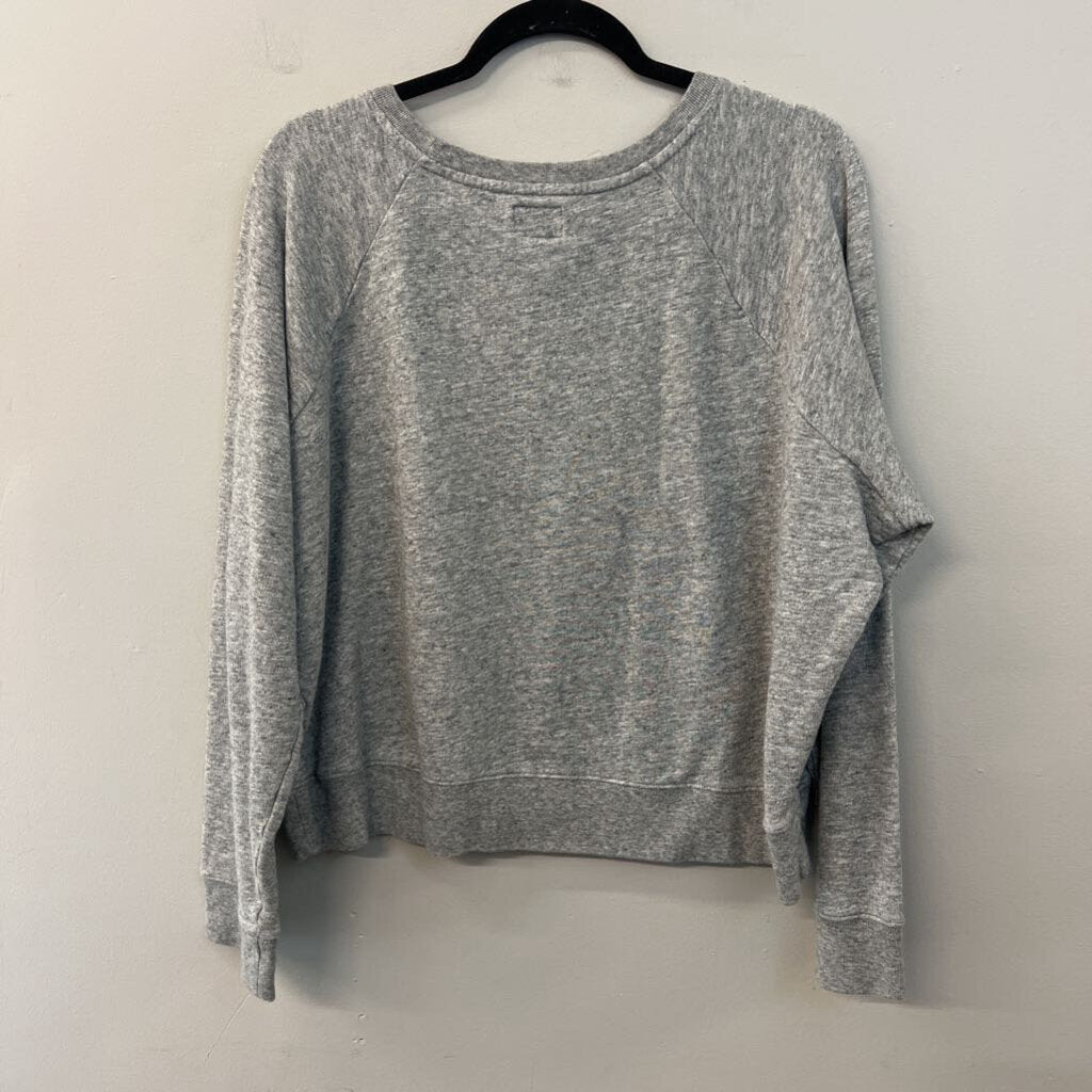 J Crew Grey Long Sleeve Pullover Top Extra Large