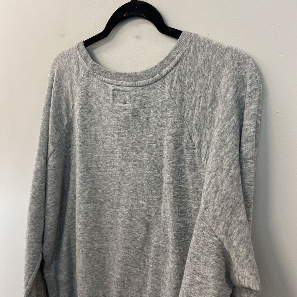 J Crew Grey Long Sleeve Pullover Top Extra Large