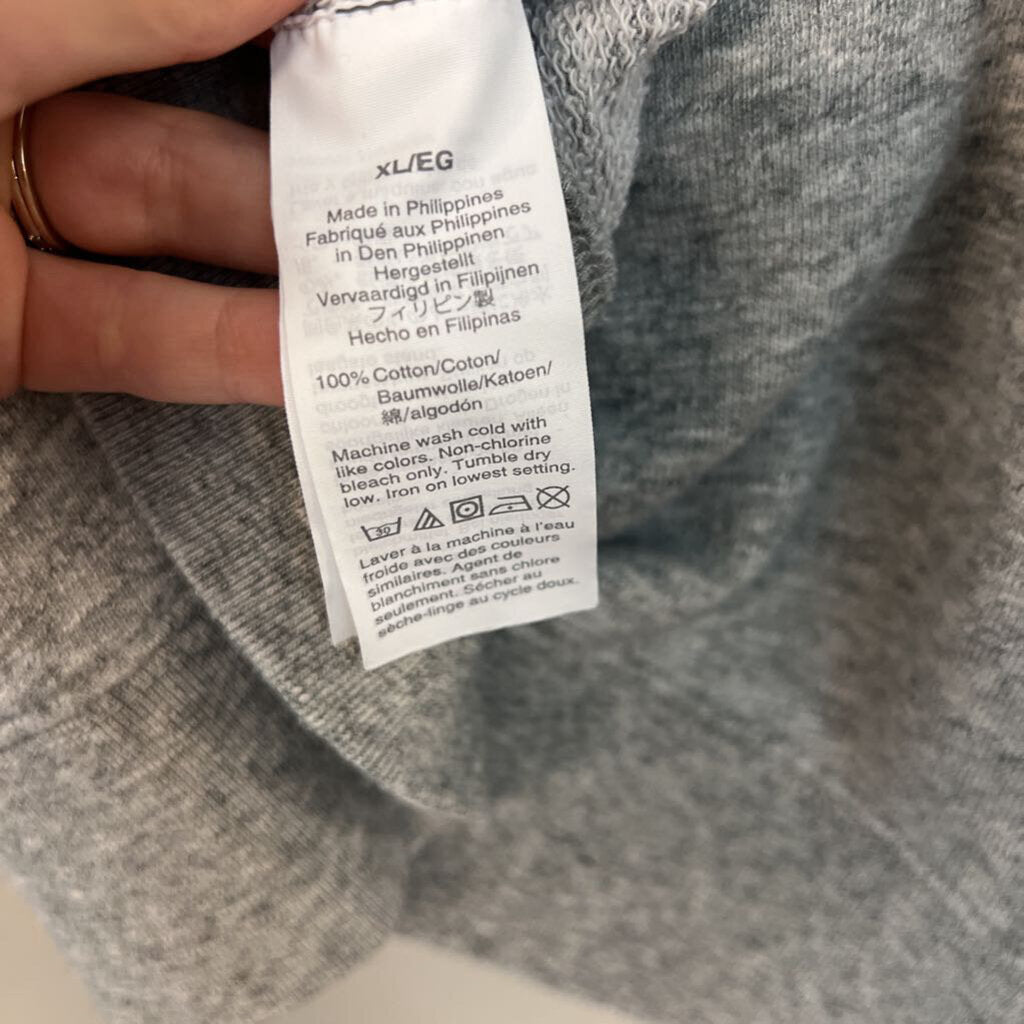 J Crew Grey Long Sleeve Pullover Top Extra Large