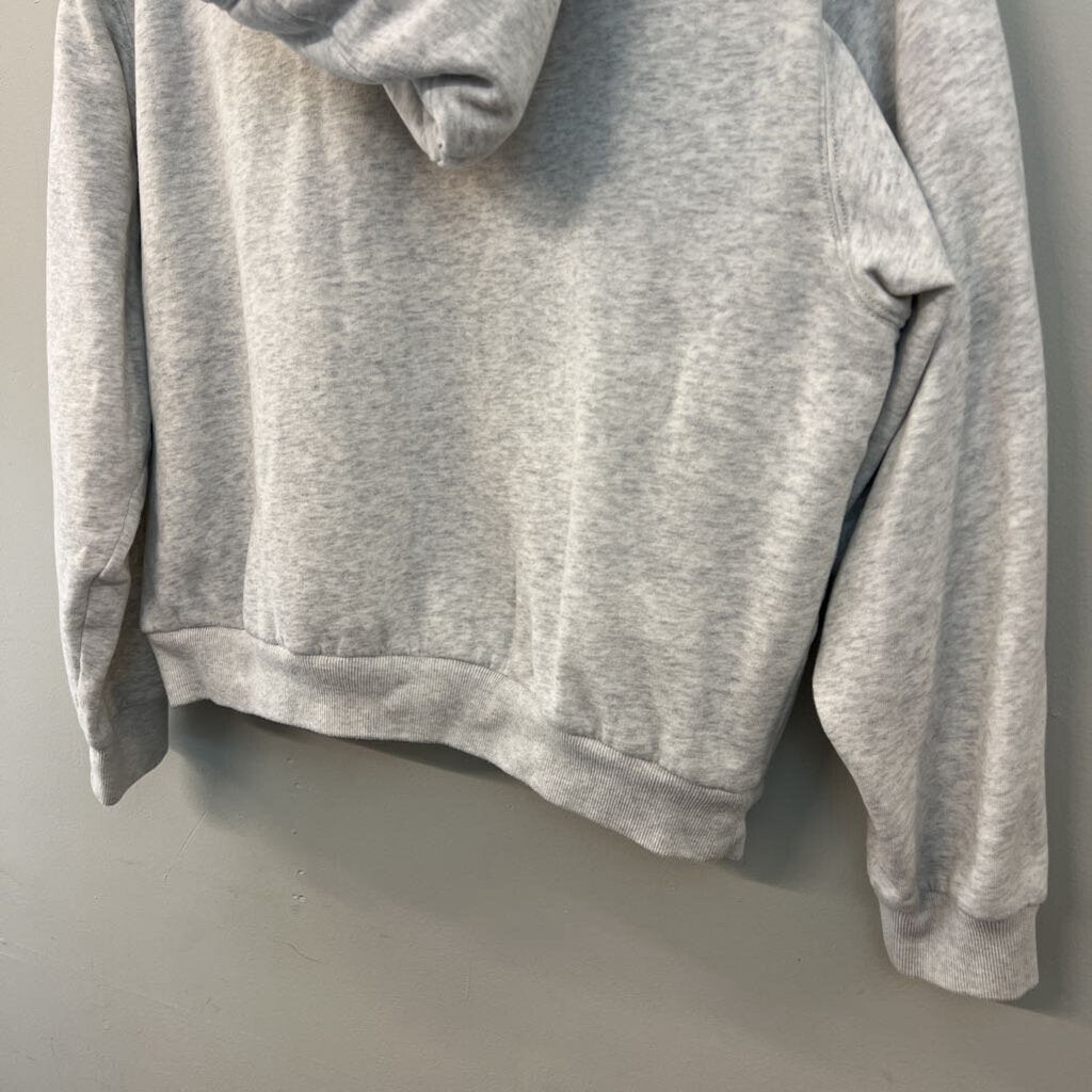 Hollister Grey Fleece Lined Zip Up Hoodie Large