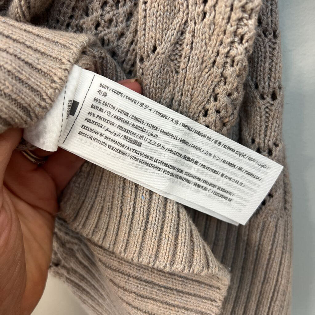 Hollister Brown Knit Cardigan Sweater Medium