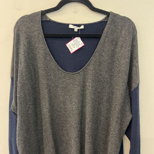Madewell Grey/ Navy Knit Long Sleeve Sweater Top XXL