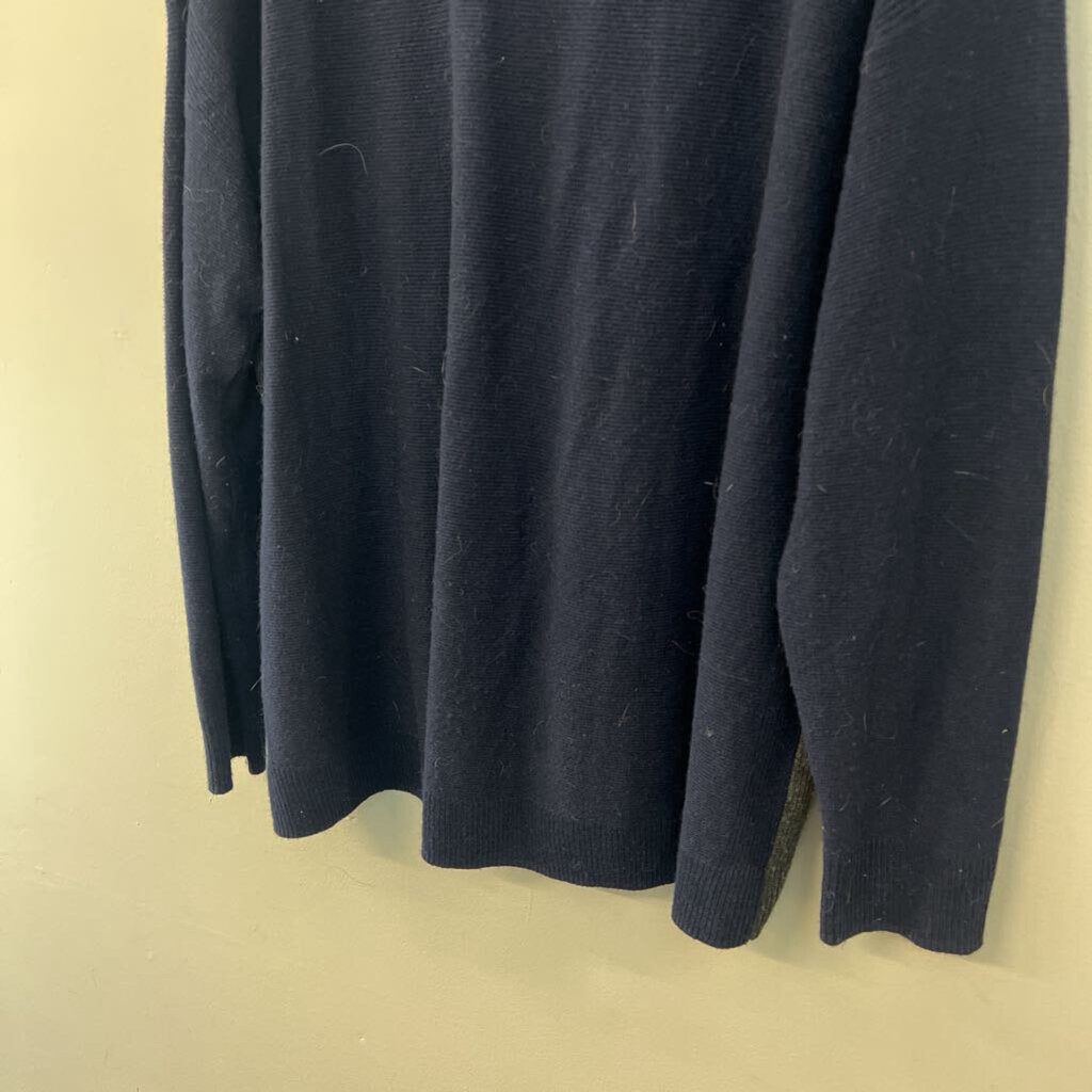 Madewell Grey/ Navy Knit Long Sleeve Sweater Top XXL