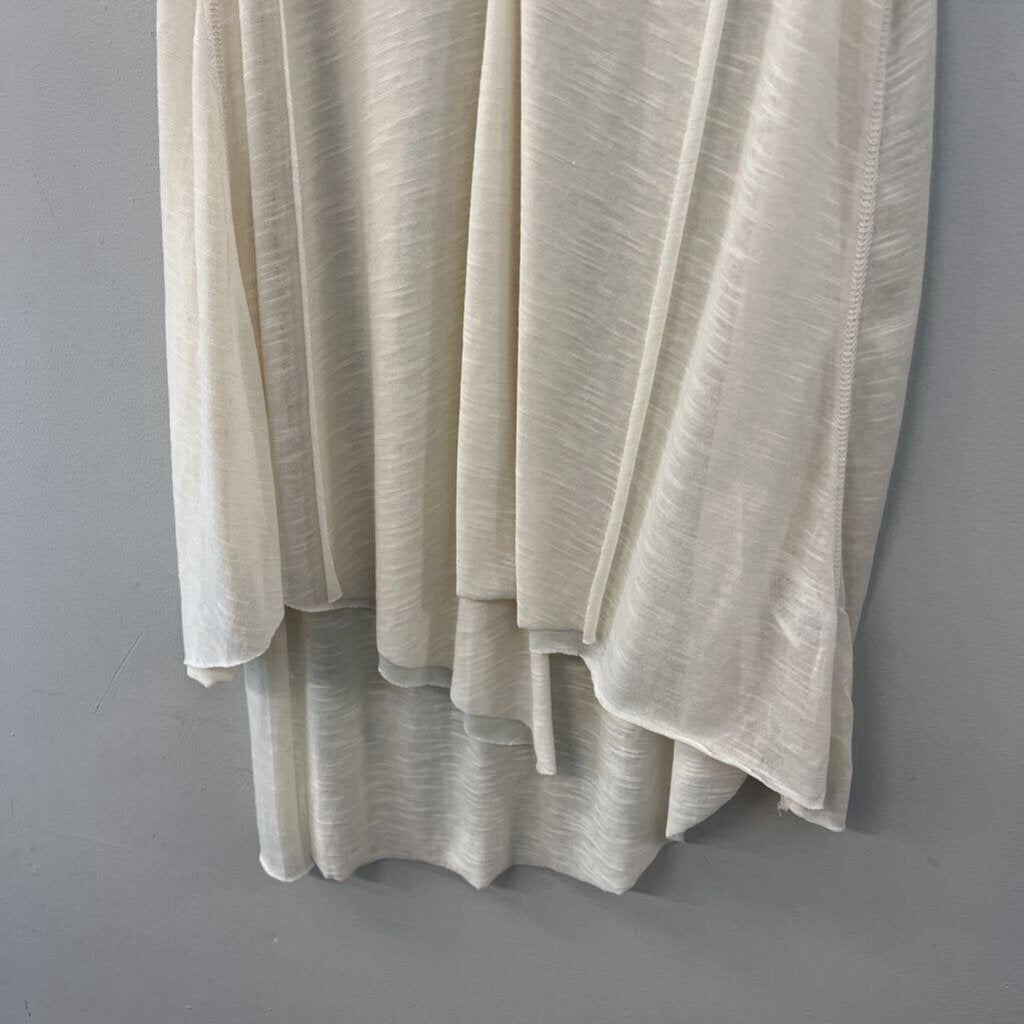 Umgee Cream V Neck Flowy Tank Top Medium