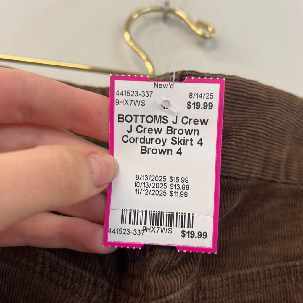 J Crew Brown Corduroy Skirt 4