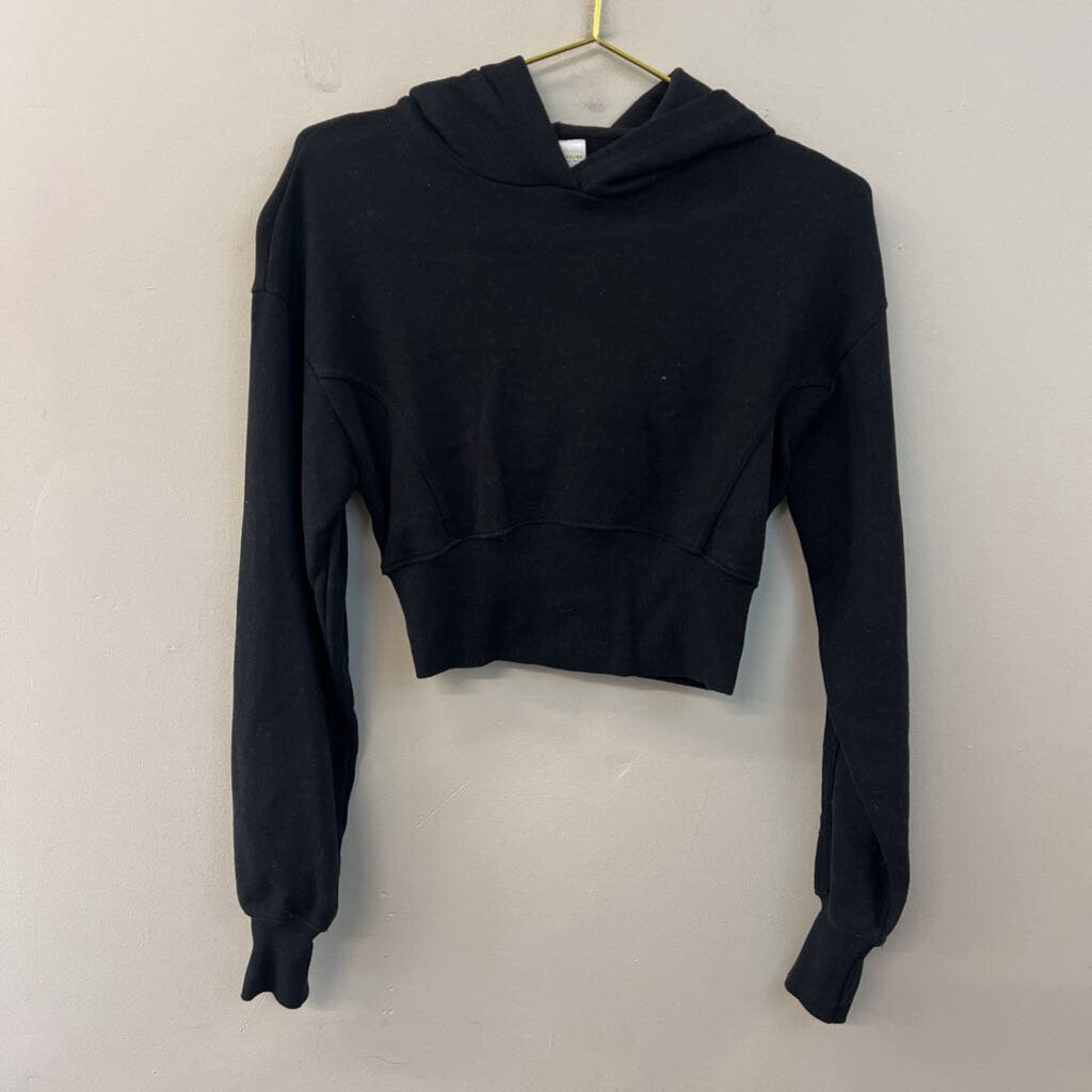 Offline by Aerie Black Cropped Hoodie Extra Small