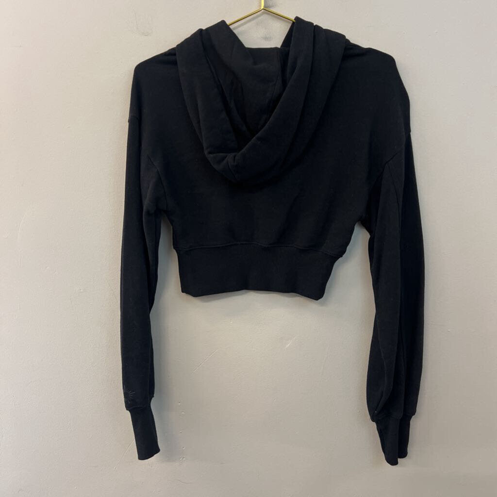 Offline by Aerie Black Cropped Hoodie Extra Small