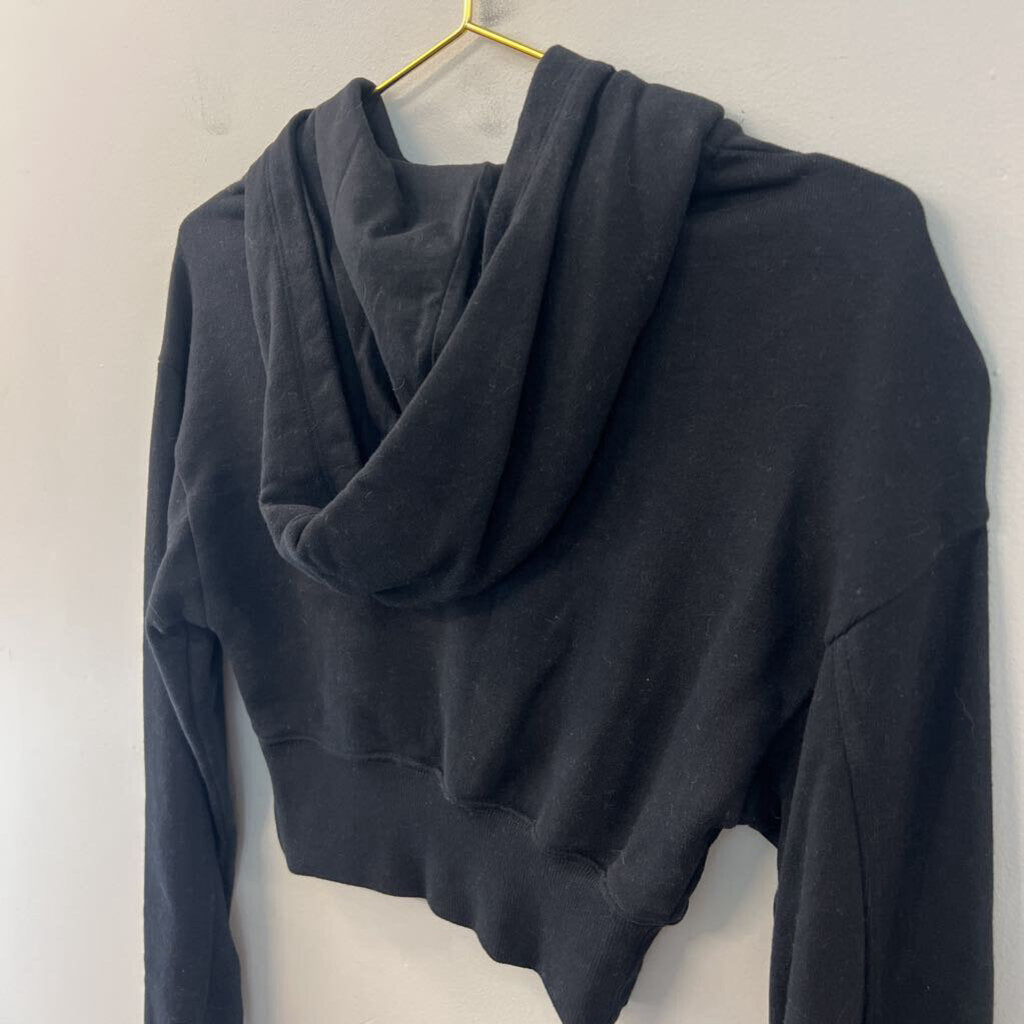 Offline by Aerie Black Cropped Hoodie Extra Small