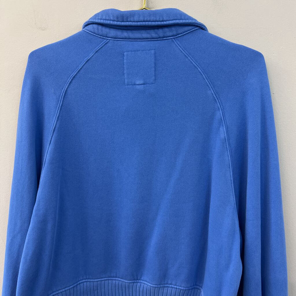 Aerie Blue Long Sleeve Henley Pullover Extra Small