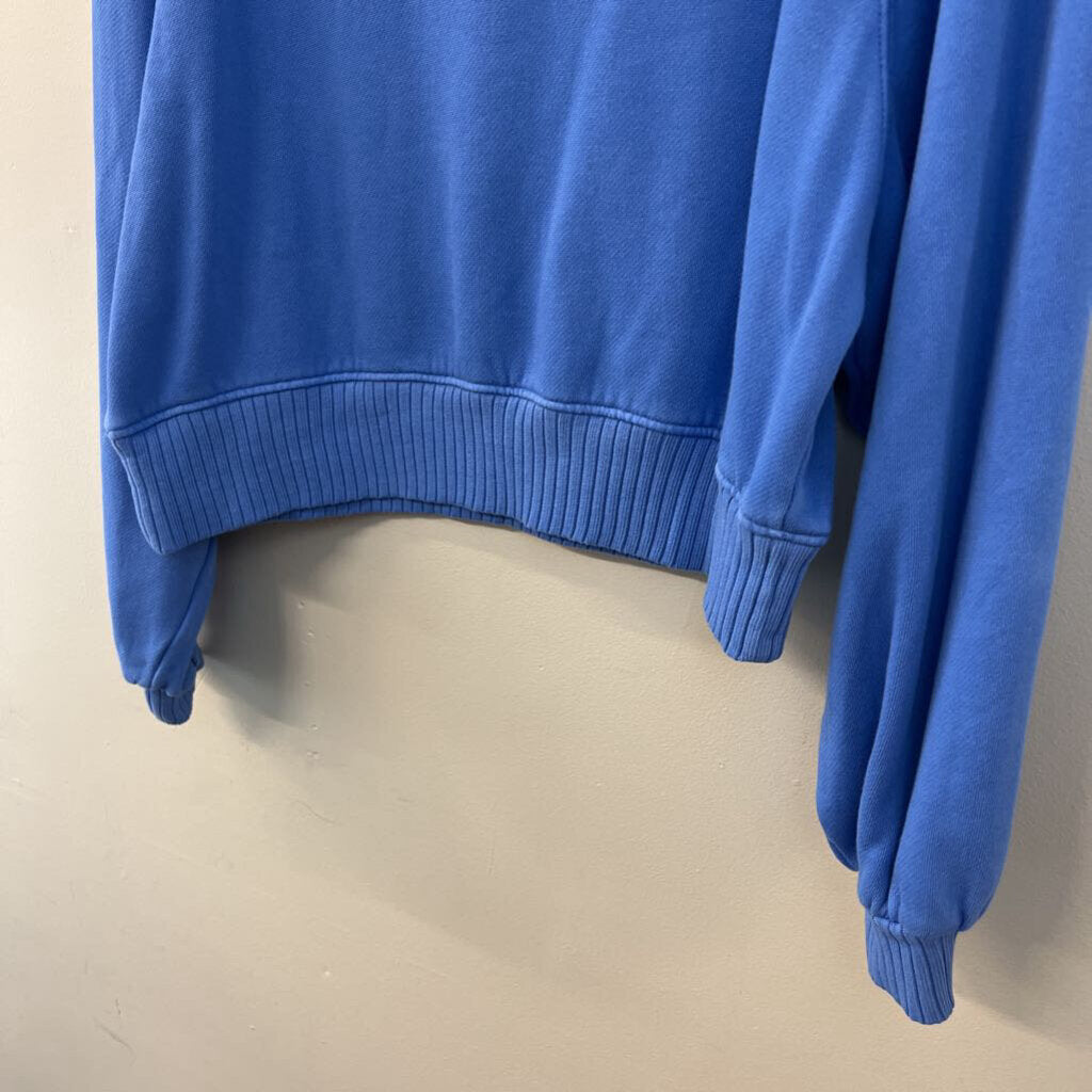Aerie Blue Long Sleeve Henley Pullover Extra Small